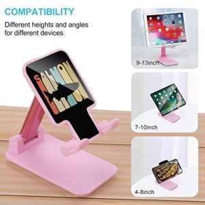 Vintage Style Salmon Print Cell Phone Stand Compatible with iPhone Switch Tablets Foldable Adjustable Cellphone Holder Desktop Dock (4-13")