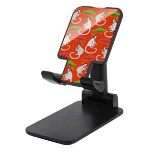 vintage monkeys print cell phone stand compatible with iphone switch tablets foldable adjustable cellphone holder desktop dock (4-13")