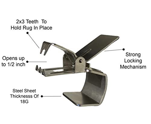 Home Must Haves Steel Rug Clips for Display/Hanging Clips/Rug Grippers/Rug Clamps/Rug Holders/Rug Hangers - Pack of 100