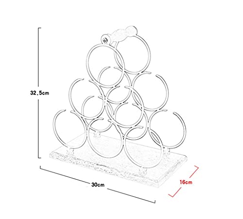 DLOETT Stacked Ring Wine Rack Wrought Iron Restaurant Decorative Wine Rack Wine Rack Wine Bottle Storage Rack