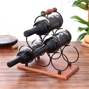 DLOETT Stacked Ring Wine Rack Wrought Iron Restaurant Decorative Wine Rack Wine Rack Wine Bottle Storage Rack