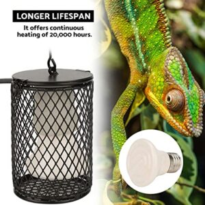 Akozon Heat lamp, Heat Light Bulb Lamp Pet Reptile Chicken Brooder (Black US Plug 110‑120V) 100W Infrared Ceramic Emitter (US 110-120V 100W)