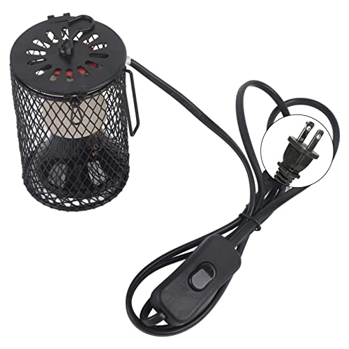 Akozon Heat lamp, Heat Light Bulb Lamp Pet Reptile Chicken Brooder (Black US Plug 110‑120V) 100W Infrared Ceramic Emitter (US 110-120V 100W)