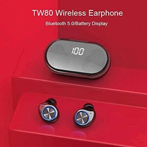 TBIIEXFL Headphones Touch Control with Charging Case Waterproof Stereo Earphones in-Ear Built-in Mic Headset Premium Deep Bass for Sport