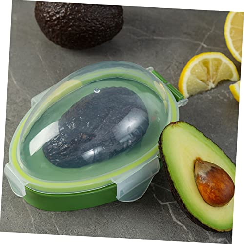 BESTonZON 4 pcs Snap- Avocados Green and Containers Keeper/Stuff Savers Wear-resistant Fruits From for Reusable Airtight Fridge Holder/Saver Lid Food Keeping Organizer Onion Vegetables