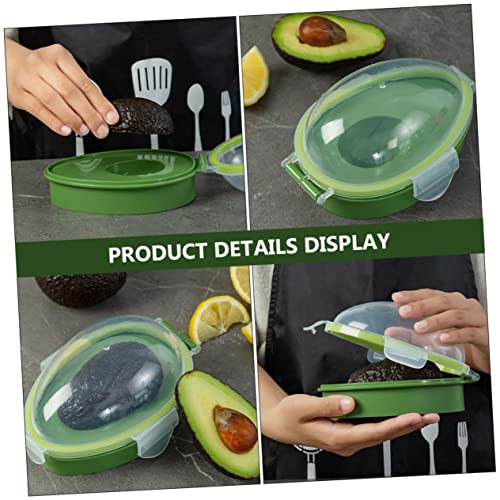 BESTonZON 4 pcs Snap- Avocados Green and Containers Keeper/Stuff Savers Wear-resistant Fruits From for Reusable Airtight Fridge Holder/Saver Lid Food Keeping Organizer Onion Vegetables