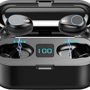 ActivePur Wireless F9 TWS Stereo Earbuds Bluetooth with 2000 mAh, Wireless Charging Case, Easy Pairing, LED Charge Display, Noise Cancelling, Phone Calls, IPX4 Waterproof.