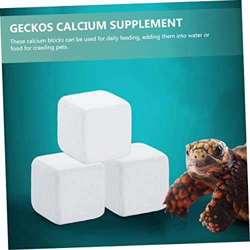 Ipetboom 30 pcs Reptiles Chlorine Household Reptile Natural Fish Turtle Stones Lizard Turtles Professional Freshwater Mineral Removal Substrate Minerals Supplies Aquarium Calcium White