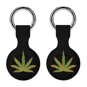abstract weed air tag tracker case cover for airtag holder protector storage bag