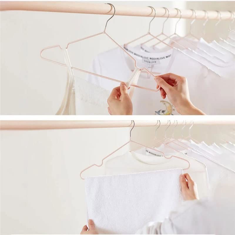 EYHLKM Clothes Hanger Household Non-Slip Metal Drying Rack for Adult Suit Plus Length Clothing Hanger ( Color : Black , Size : 40*20cm )
