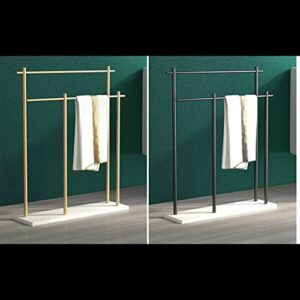 N/A Floor Rack Rack White Marble Towel Rack Floor Towel Hanging Rod Bathroom Towel Storage Rack Drying Rack