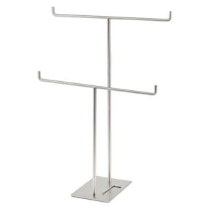 n/a stainless steel store scarf display stand holder bath hand towel rack organizer double bar rails