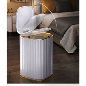 CZDYUF Shipping Smart Sensor Garbage Bin Kitchen Bathroom Toilet Trash Can Best Automatic Induction Waterproof Bin with Lid 15L