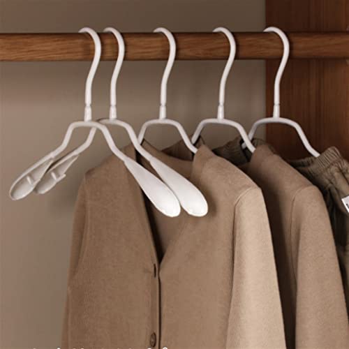 EYHLKM White PVC Coated Hanger Metal Hanger Non-Slip Anti-Print Hanger ( Color : D , Size : 32*19cm )