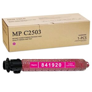 1-pack mp c2503 841920 toner cartridge vaserik compatible replacement for ricoh mp c2503 toner cartridge aficio mp c2003 c2004 c2503 c2504 c2503h printer toner magenta