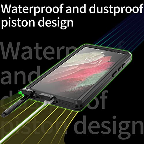 Comosso Waterproof Galaxy S23 Ultra Case - 6.8" Full Body Protection with Built-in Screen Protector & Shockproof Clear Black Cover