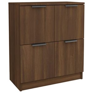 vidaxl sideboard brown oak 23.6"x11.8"x27.6" engineered wood