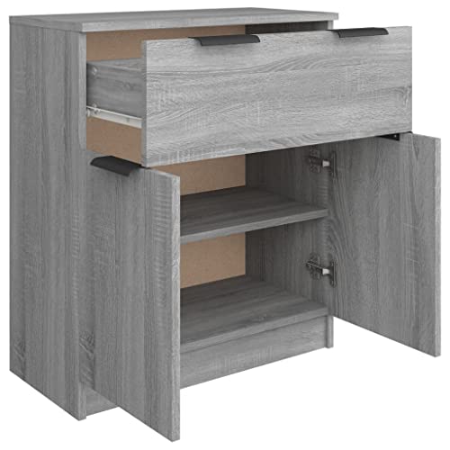 vidaXL Sideboard Gray Sonoma 23.6"x11.8"x27.6" Engineered Wood