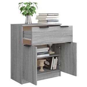 vidaXL Sideboard Gray Sonoma 23.6"x11.8"x27.6" Engineered Wood