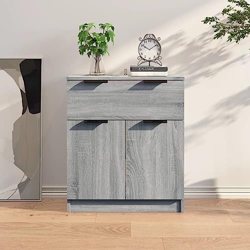 vidaXL Sideboard Gray Sonoma 23.6"x11.8"x27.6" Engineered Wood