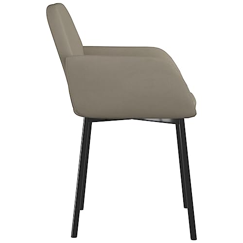 vidaXL Dining Chairs 2 pcs Light Gray Velvet