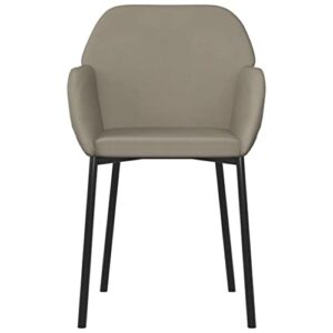 vidaXL Dining Chairs 2 pcs Light Gray Velvet