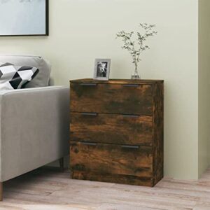 vidaXL Sideboard Smoked Oak 23.6"x11.8"x27.6" Engineered Wood