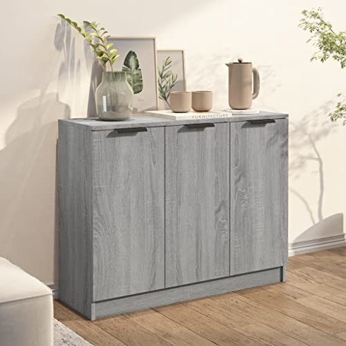 vidaXL Sideboard Gray Sonoma 35.6"x11.8"x27.6" Engineered Wood