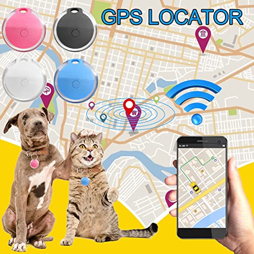 Dog Tracker, Cat Tracker, Mini Dog Tracking Device Locator Round Portable Bluetooth Intelligent Anti-Lost Device for Luggages/Kid/Pet Bluetooth Alarms