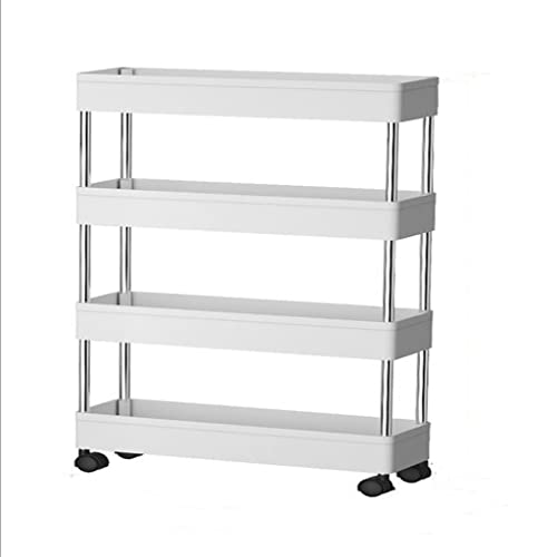 BHVXW Thicker Material Multi-Layer Storage Cart Rolling Bathroom Organizer Household Rack Mobile Shelf