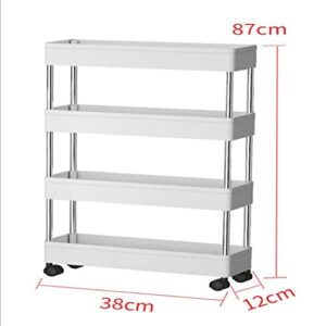 BHVXW Thicker Material Multi-Layer Storage Cart Rolling Bathroom Organizer Household Rack Mobile Shelf