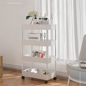 BHVXW Thicker Material Multi-Layer Storage Cart Rolling Bathroom Organizer Household Rack Mobile Shelf