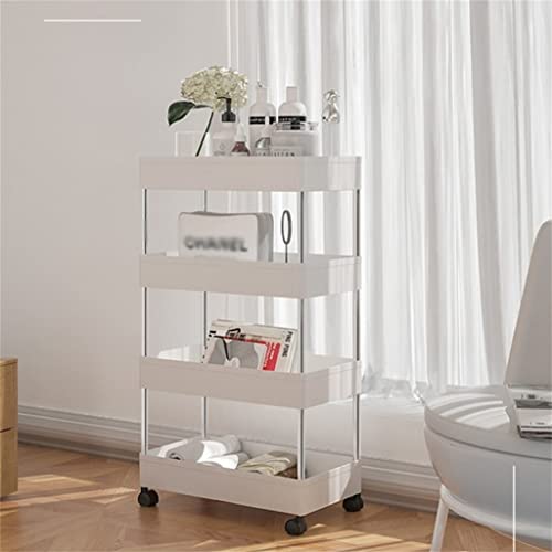 BHVXW Thicker Material Multi-Layer Storage Cart Rolling Bathroom Organizer Household Rack Mobile Shelf