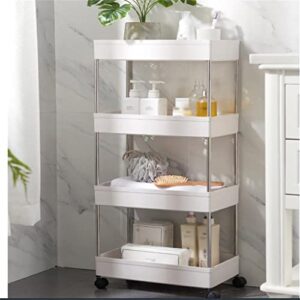 BHVXW Thicker Material Multi-Layer Storage Cart Rolling Bathroom Organizer Household Rack Mobile Shelf