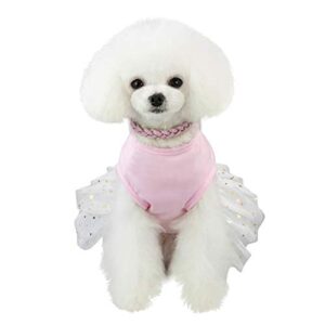 small dog dresses female dog dress print pet bottoming breathable dress rabbit cat lace pet clothes