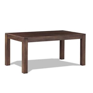 montauk solid wood 63" dining table, rustic walnut
