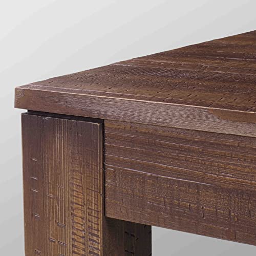 Montauk Solid Wood 63" Dining Table, Rustic Walnut