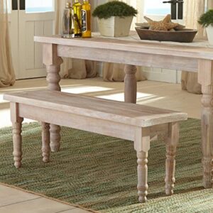 grain wood furniture valerie solid wood bench, driftwood