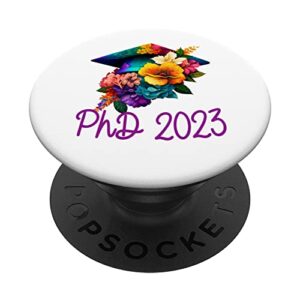 phd graduation 2023 doctorate degree psychology women popsockets swappable popgrip