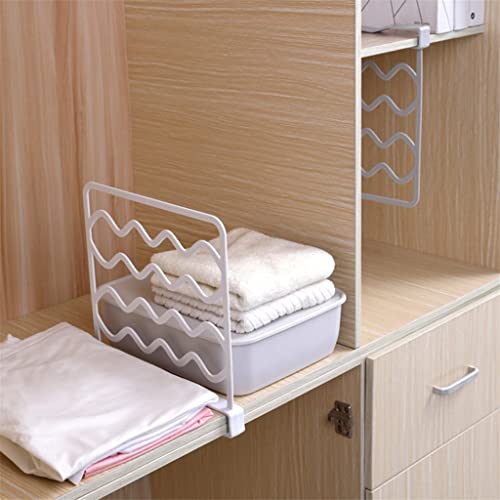 TJLSS Plastic Drawer Divider Wardrobe Storage Shelves Partition Board Space-Saving Division Tools (Color : D)