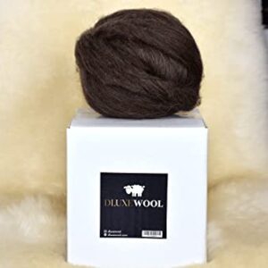 Roving Wool/Tops wool/100% Wool (Brown Corriedale)