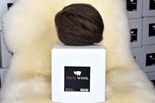 Roving Wool/Tops wool/100% Wool (Brown Corriedale)