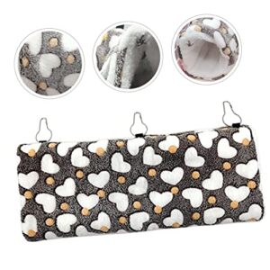 Mipcase Sleeping Accessories Grey Hideaway Chinchilla Squirrel Winter Bed Sugar Ferret Snuggle Hamster Warm Small Tunnel Cage Pet Animals African Hammock Cockatoos with Guinea Pig Nest