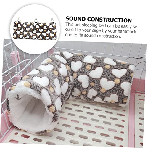 Mipcase Sleeping Accessories Grey Hideaway Chinchilla Squirrel Winter Bed Sugar Ferret Snuggle Hamster Warm Small Tunnel Cage Pet Animals African Hammock Cockatoos with Guinea Pig Nest