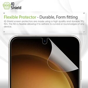 IQShield Screen Protector Compatible with Samsung Galaxy S23 Plus 5G Works with Fingerprint Scanner (2-Pack) Anti-Bubble Clear TPU Film