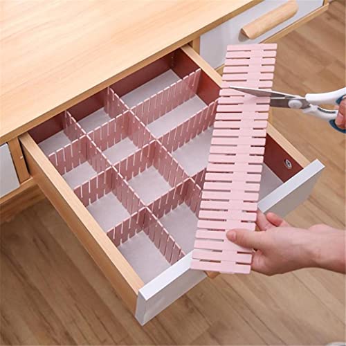 TJLSS Adjustable Plastic Drawer Divider DIY Storage Shelves Household Free Combination Partition Board Space-saving Division Tools ( Color : D )