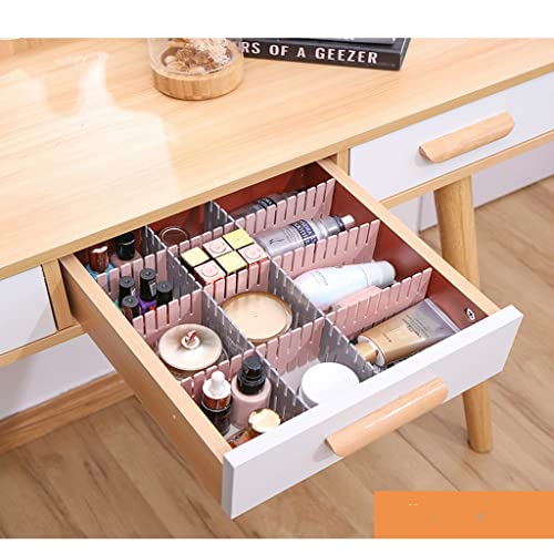 TJLSS Adjustable Plastic Drawer Divider DIY Storage Shelves Household Free Combination Partition Board Space-saving Division Tools ( Color : D )