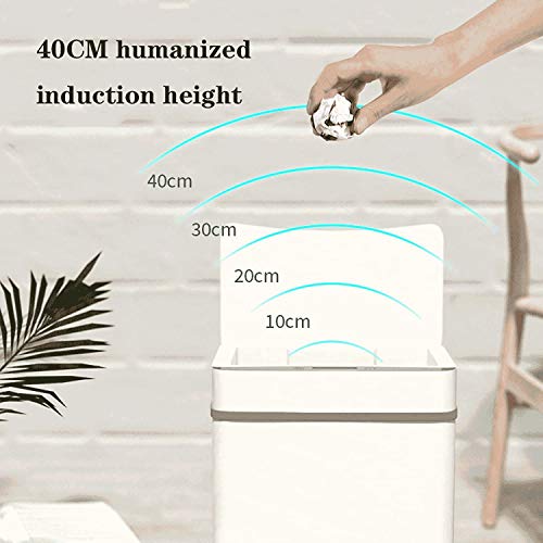 CZDYUF 15L Intelligent Trash Can Automatic Sensor Dustbin Smart Sensor Electric Waste Bin Home Rubbish Can for Kitchen Bathroom Garbage ( Color : E )