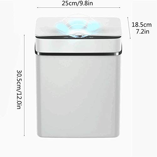 CZDYUF 15L Intelligent Trash Can Automatic Sensor Dustbin Smart Sensor Electric Waste Bin Home Rubbish Can for Kitchen Bathroom Garbage ( Color : E )