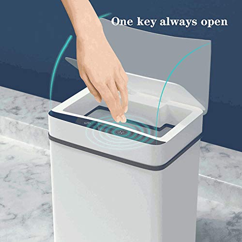 CZDYUF 15L Intelligent Trash Can Automatic Sensor Dustbin Smart Sensor Electric Waste Bin Home Rubbish Can for Kitchen Bathroom Garbage ( Color : E )